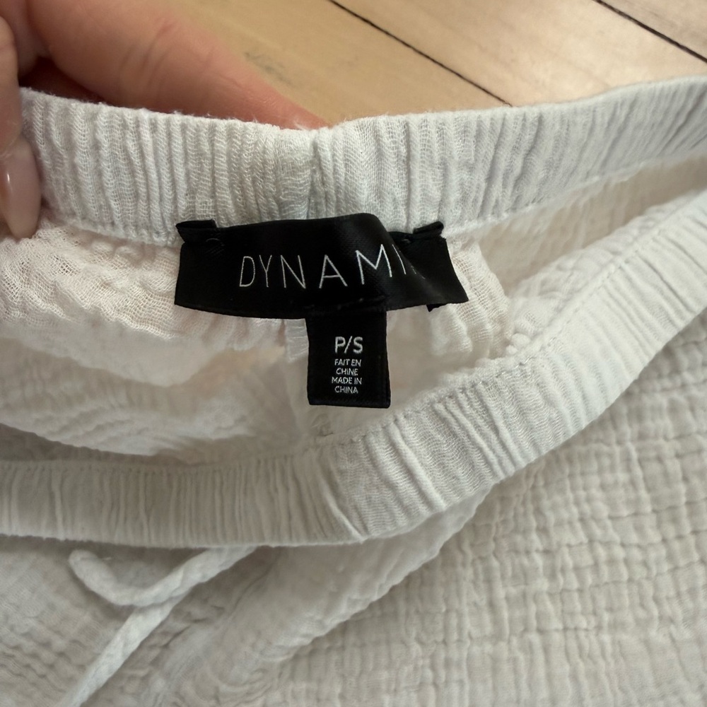Dynamite 100% cotton white pull on pant lightweight - Picture 7 of 10